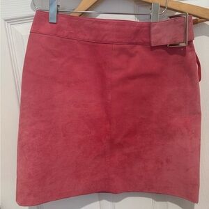 Worth Pink Mini Skirt with Belt